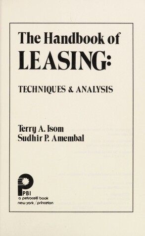 Book cover for Handbook of Leasing Techniques and Analysis