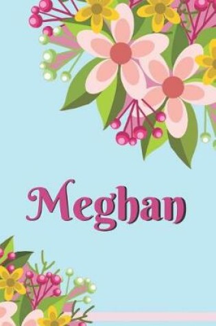 Cover of Meghan Personalized Blank Lined Journal Notebook