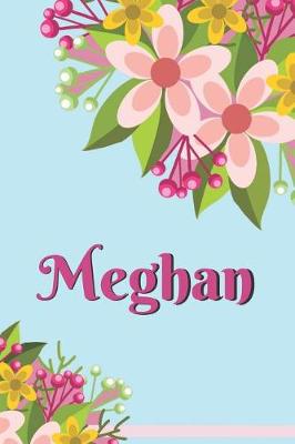 Book cover for Meghan Personalized Blank Lined Journal Notebook