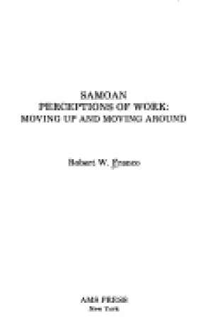 Cover of Samoan Perceptions of Work