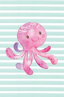 Book cover for Pink Octopus Watercolor Stripe Journal, Blank Sketch Paper