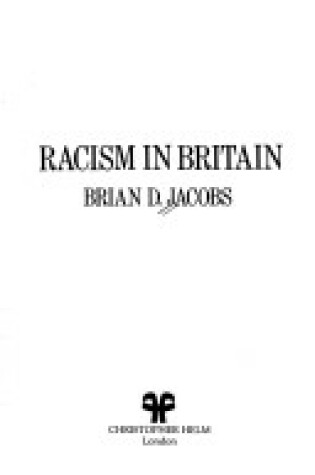 Cover of Racism in Britain