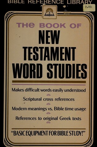 Cover of The Book of New Testament Word Studies