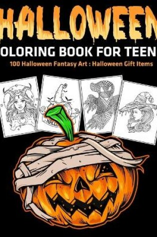 Cover of Halloween Coloring Book for Teens