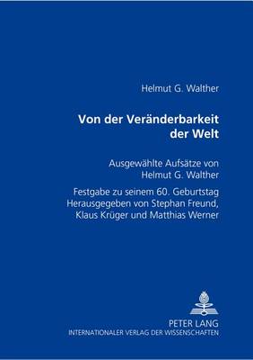 Book cover for Von Der Veraenderbarkeit Der Welt