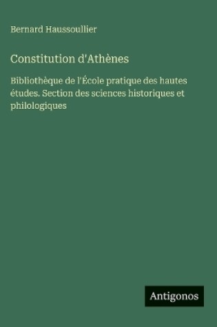 Cover of Constitution d'Athènes