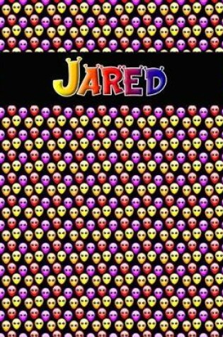 Cover of 120 Page Handwriting Practice Book with Colorful Alien Cover Jared