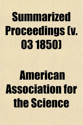 Book cover for Summarized Proceedings (V. 03 1850)