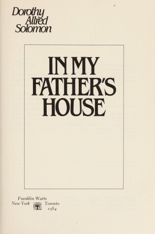 Cover of In My Father's House