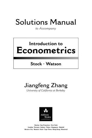 Cover of Solutions Manual