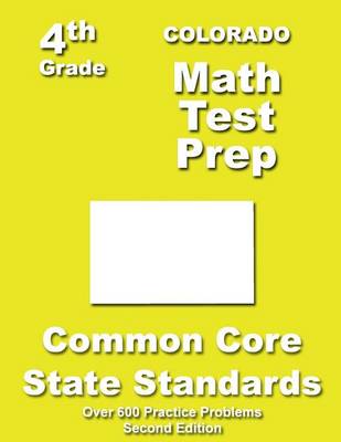 Book cover for Colorado 4th Grade Math Test Prep