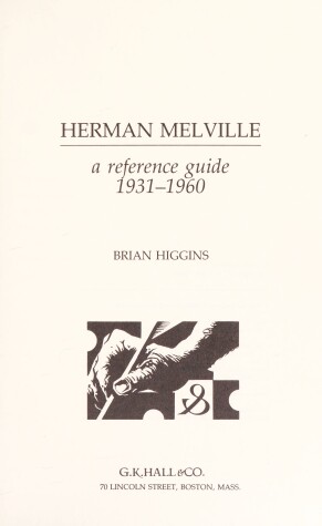 Book cover for Herman Melville : a Reference Guide, 1931-1960