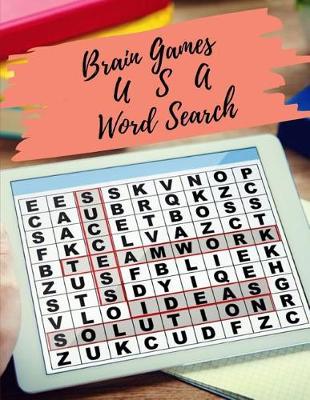 Book cover for Brain Games USA Word Search