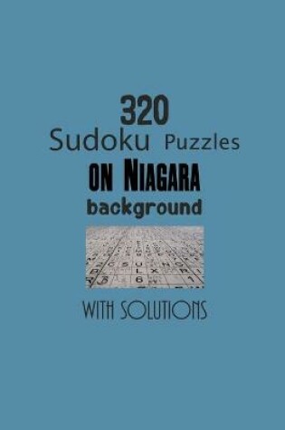 Cover of 320 Sudoku Puzzles on Niagara background with solutions