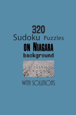 Book cover for 320 Sudoku Puzzles on Niagara background with solutions