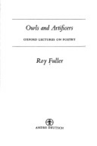 Cover of Owls and Artificers