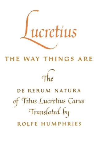 Cover of Lucretius: The Way Things Are