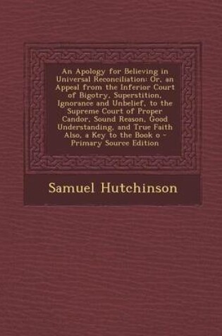 Cover of An Apology for Believing in Universal Reconciliation