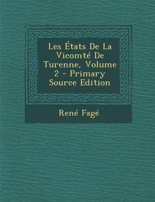 Book cover for Les Etats de La Vicomte de Turenne, Volume 2