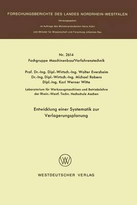 Book cover for Entwicklung Einer Systematik Zur Verlagerungsplanung