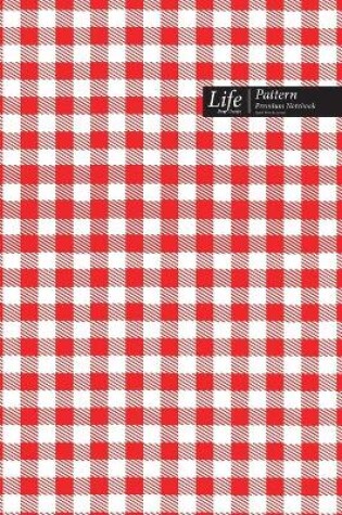 Cover of Tartan Pattern Composition Notebook, Dotted Lines, Wide Ruled Medium Size 6 x 9 Inch (A5), 144 Sheets Red Cover