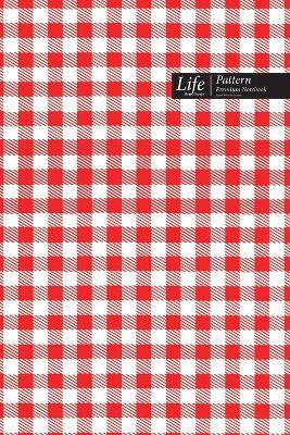 Book cover for Tartan Pattern Composition Notebook, Dotted Lines, Wide Ruled Medium Size 6 x 9 Inch (A5), 144 Sheets Red Cover