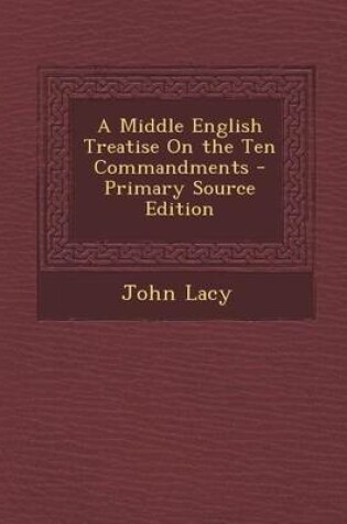 Cover of Middle English Treatise on the Ten Commandments