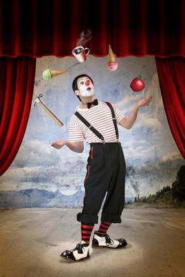 Book cover for A Mime Juggling at the Carnival