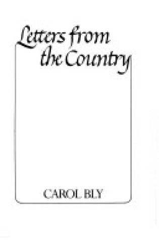 Cover of Letters from the Country