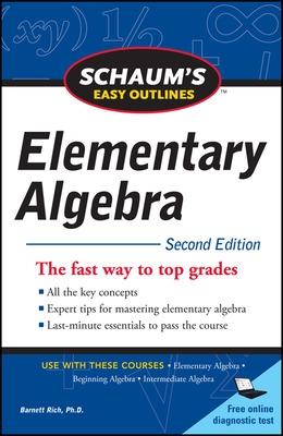 Book cover for Schaum's Easy Outline of Elementary Algebra, Second Edition
