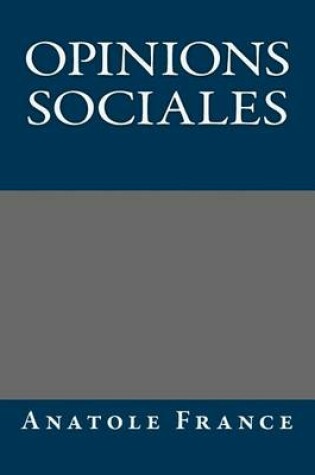 Cover of Opinions Sociales