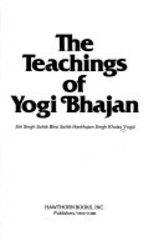 Cover of The Teachings of Yogi Bhajan