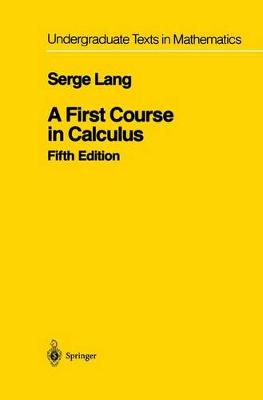 Cover of A First Course in Calculus
