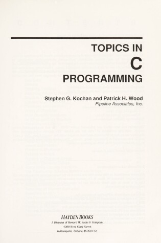 Cover of Topics in C