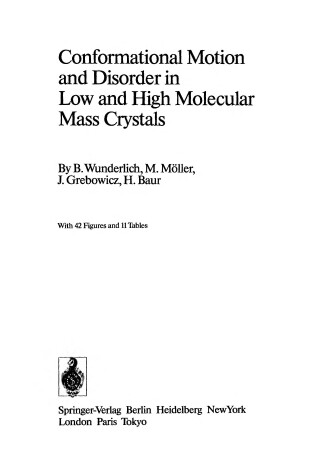 Cover of Conformational Motion & Disorder in Low & High Molecular Mass Crystals