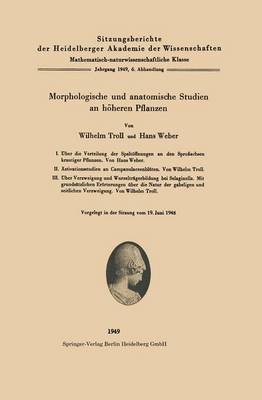 Book cover for Morphologische Und Anatomische Studien an Hoeheren Pflanzen