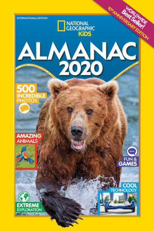 Book cover for National Geographic Kids Almanac 2020, International Edition