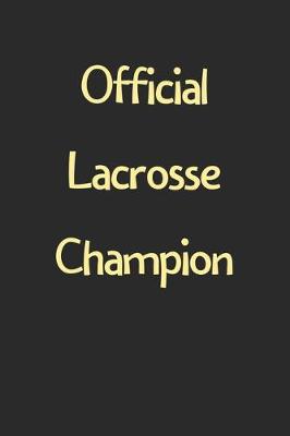 Book cover for Official Lacrosse Champion