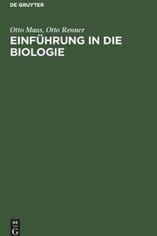 Cover of Einf�hrung in Die Biologie