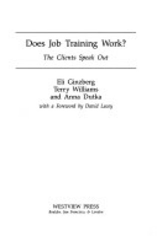Cover of Does Job Training Work?