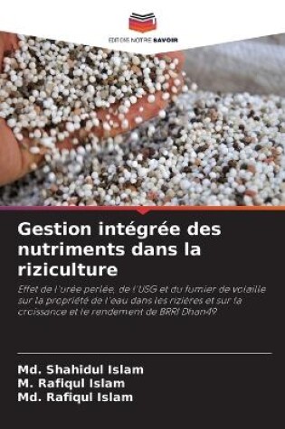 Cover of Gestion intégrée des nutriments dans la riziculture