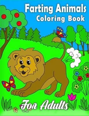 Book cover for Farting animals coloring book for adults