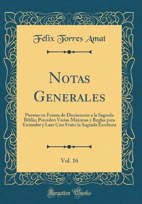 Book cover for Notas Generales, Vol. 16