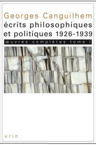 Cover of Georges Canguilhem