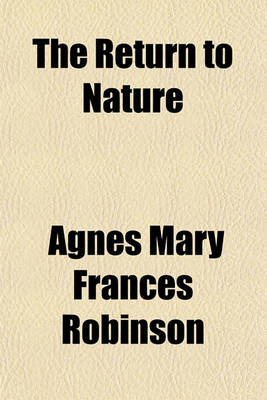 Book cover for The Return to Nature