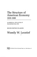 Book cover for Structure of the American Economy, 1919-39