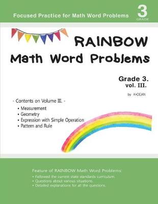 Book cover for Rainbow Math Word Problems Grade 3. vol. III.