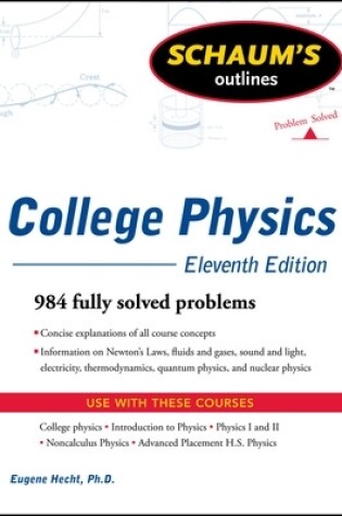 Cover of Schaum's Outline of College Physics, 11th Edition