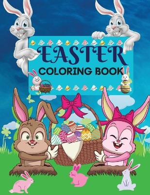 Book cover for Easter Coloring Book 50 amazing Designs for Kids in Large Print