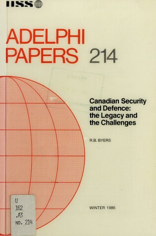 Cover of Canadian Security and Defence